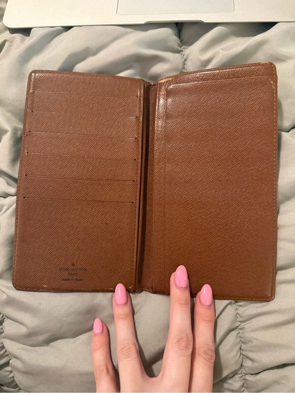 Louis Vuitton Monogram Long Card in Brown and Gold-Tone